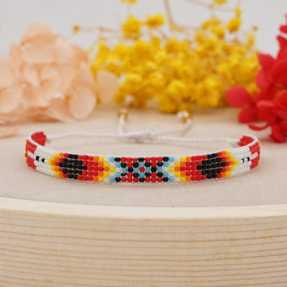 Native Hand Beaded Bracelet Adjustable