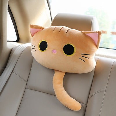 Headrest Neck Pillow Cartoon  Cat Neck Support Cushion