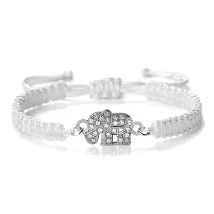 Elephant Pendant Bracelet Cute Crystal Handmade