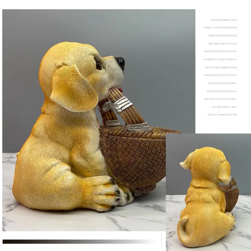 Dog Statue Resin Key Storage