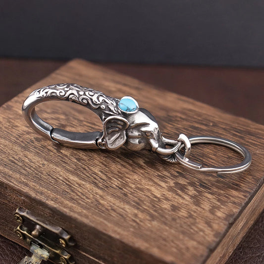 Elephant Keychains Stainless Steel