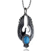 Native Turquoise Eagle Pendant Necklace Chain