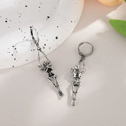 Skull Dangle Earring 925 Sterling Silver