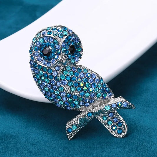 Owl Rhinestone Brooches