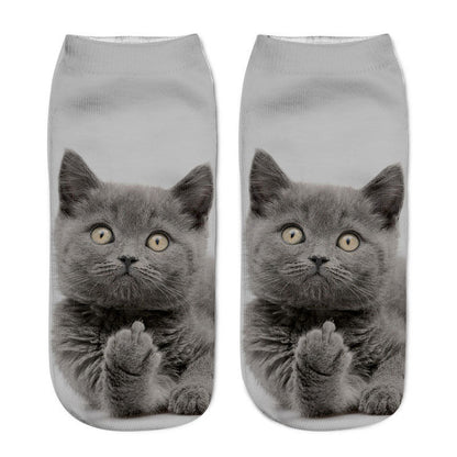 Funny Cat Socks 3D Anklet Socks