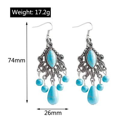 Native Turquoise Water Drop Earrings