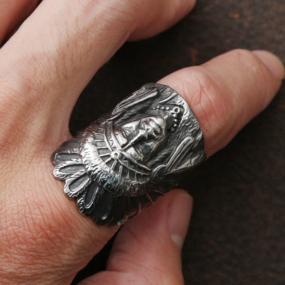 Native Vintage Indian Chief Ring