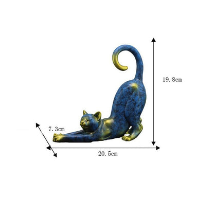 Lazy Cat Figurine Statue Resin