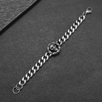 Skull Ghost Head Bracelet Retro Stainless Steel