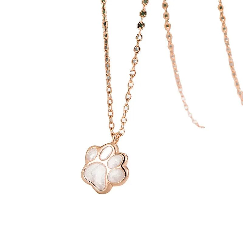 Dog Paw Footprint Necklace Pendant