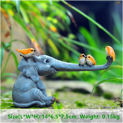 Elephant Cute Figurines Ornaments