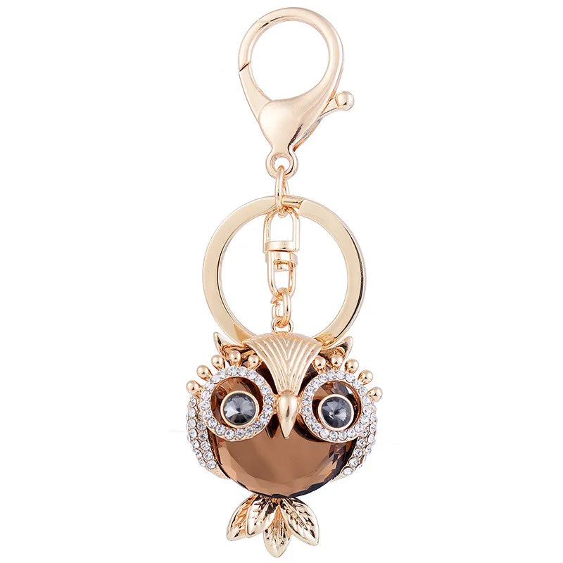 Owl Crystal Keychain