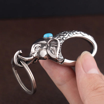 Elephant Keychains Stainless Steel