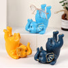 Cute Elephant Figurines Glasses Holder Resin