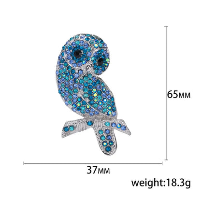 Owl Rhinestone Brooches