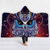 Owl Hooded Blanket Portable Hoodie Blanket