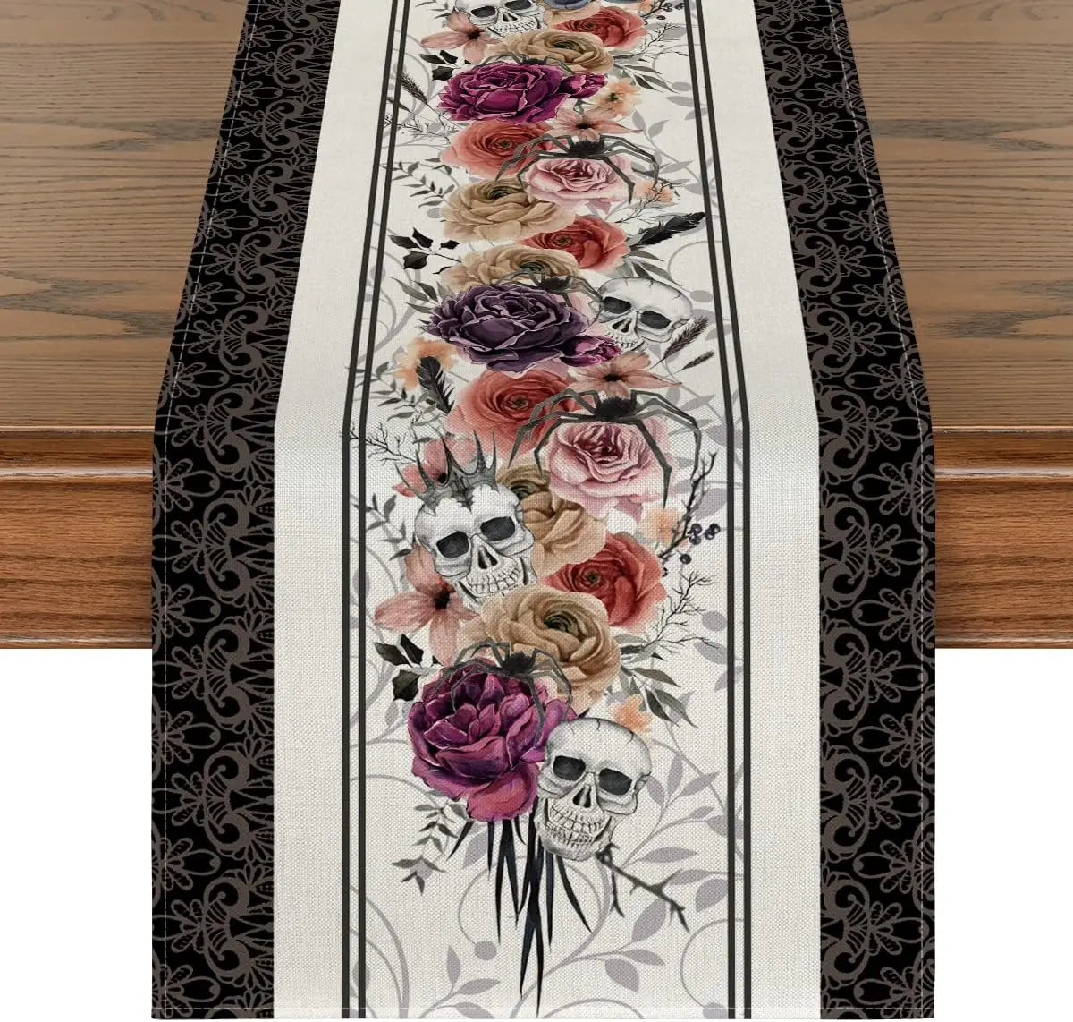 Skulls Table Runner Dining Table Decoration