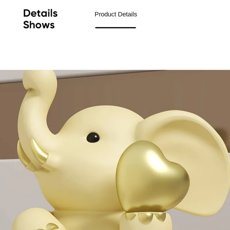 Elephant Cute Resin Sculpture