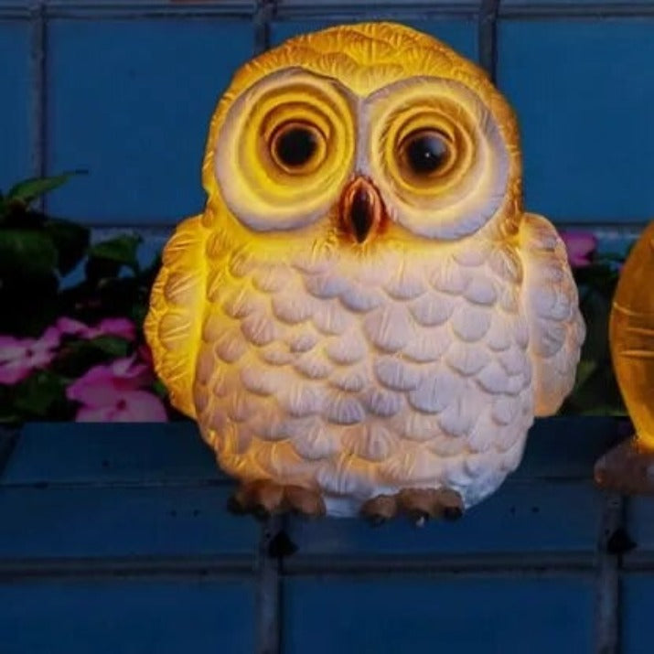 Owl Resin Lamp Waterproof Outdoor Solar