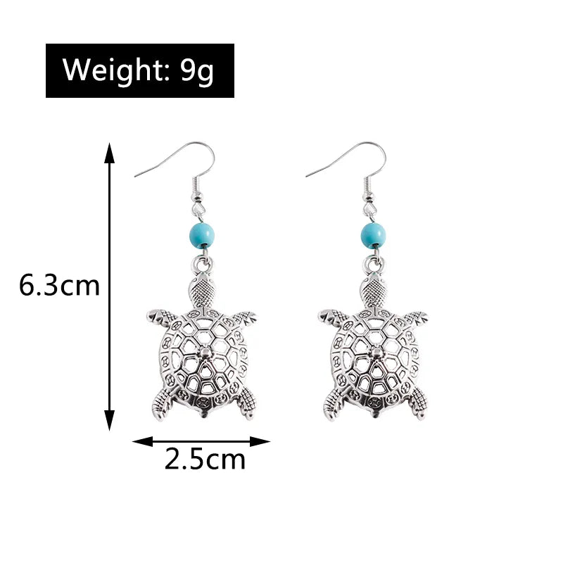 Native Turtle Drop Earrings