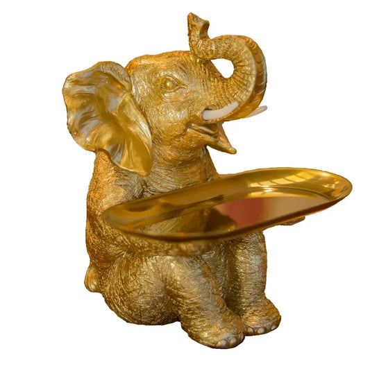 Elephant Resin Sculpture Key Storage Statue