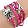 Owl Pearl Friendship Multilayer Charm Leather Bracelets