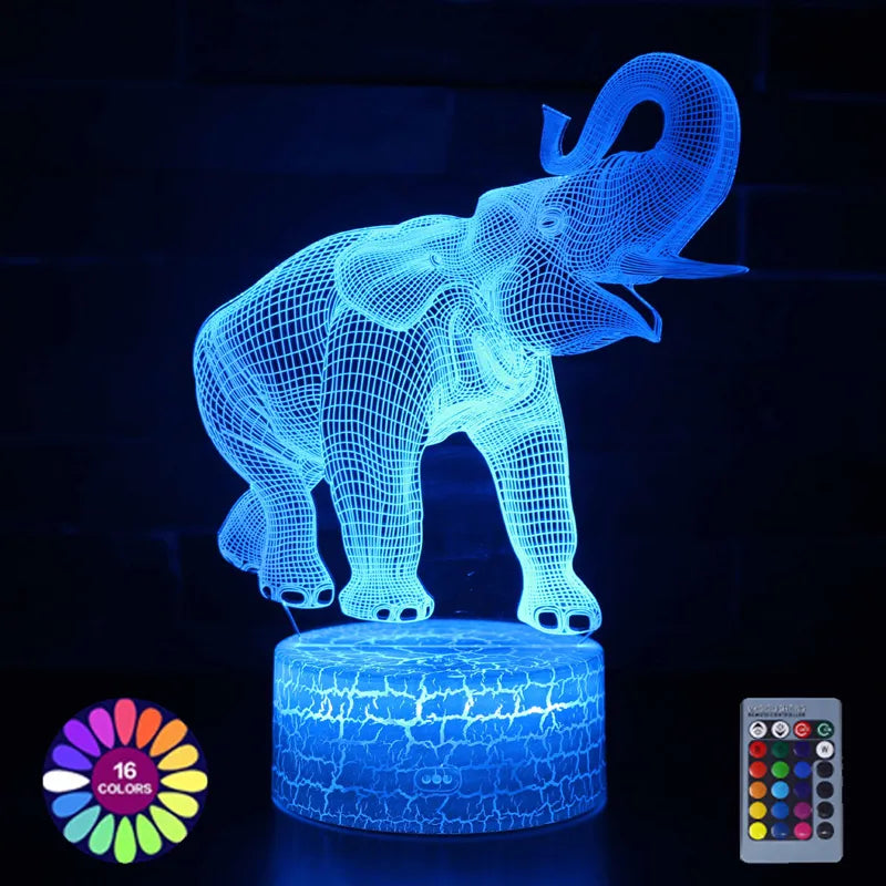 Elephant Pattern Led Lamp Night Light