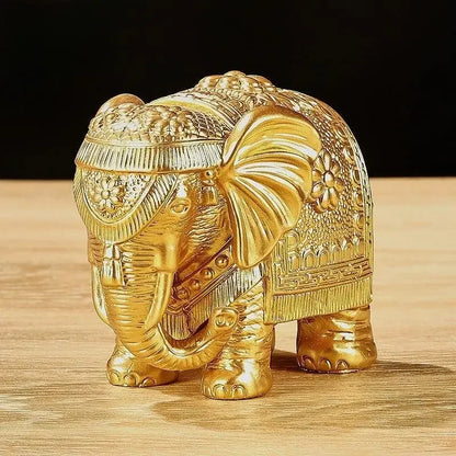 Elephant Statue Ornament Gold Color