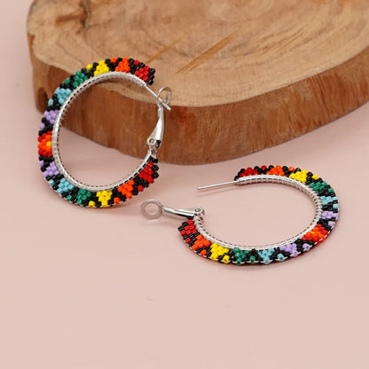 Native Hoop Beaded Earrings