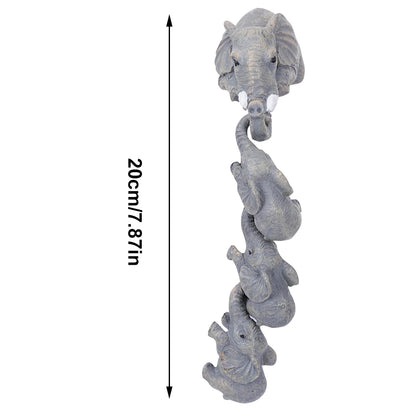Elephant Ornament Resin Elephant 4 Items/set