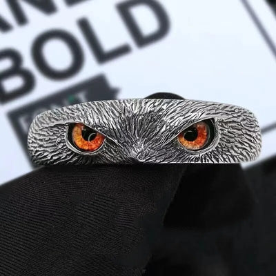 Owl Red Eye Open Bracelet