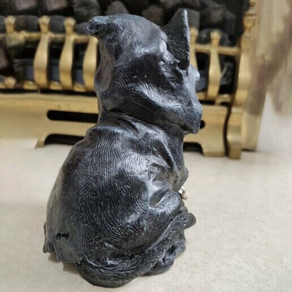 Gothic Black Cloaked Cat Resin Statue Halloween