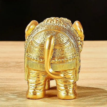 Elephant Statue Ornament Gold Color