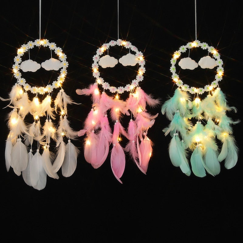 Native Feather DreamCatcher With Light