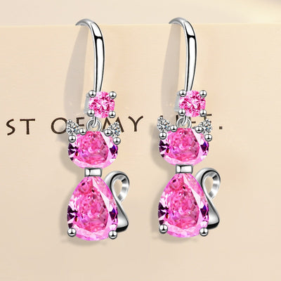 Crystal Cat Earrings