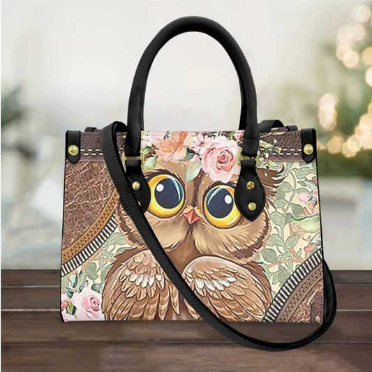 Owl Handbags Pattern Leather