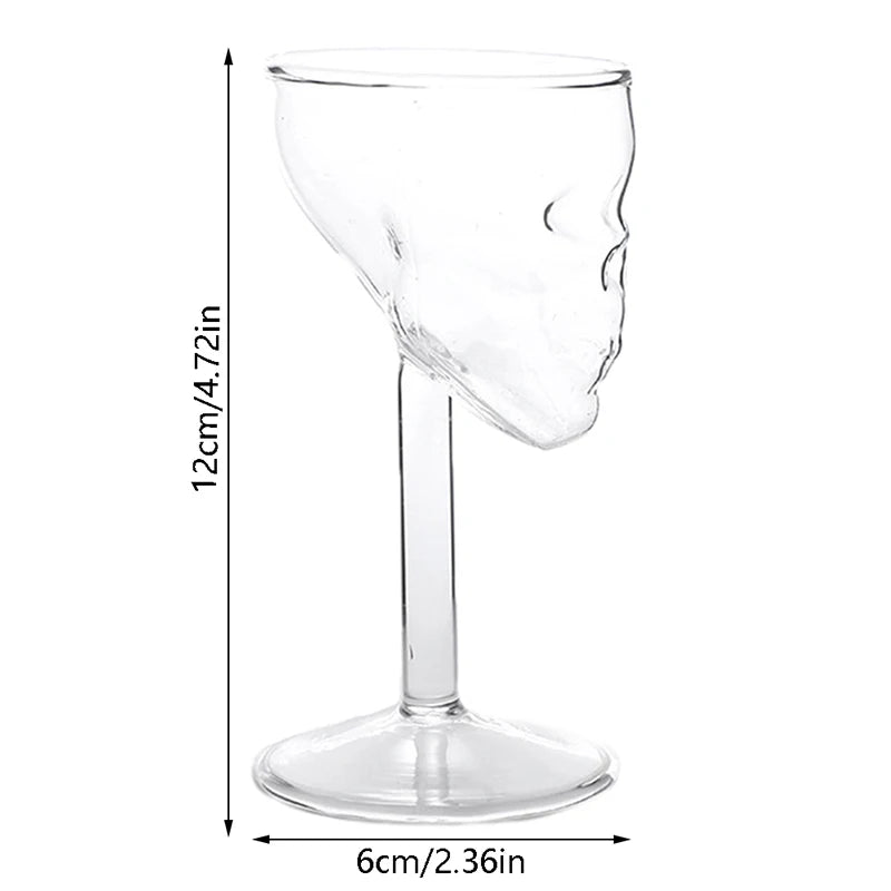 Skull Glass Cup Transparent