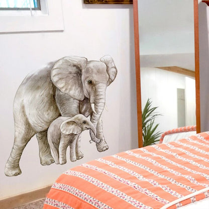 Elephant Pattern Wall Sticker PVC Self Adhesive