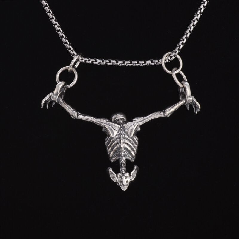 Skull Pendant Biker Punk Rock Necklace Gothic