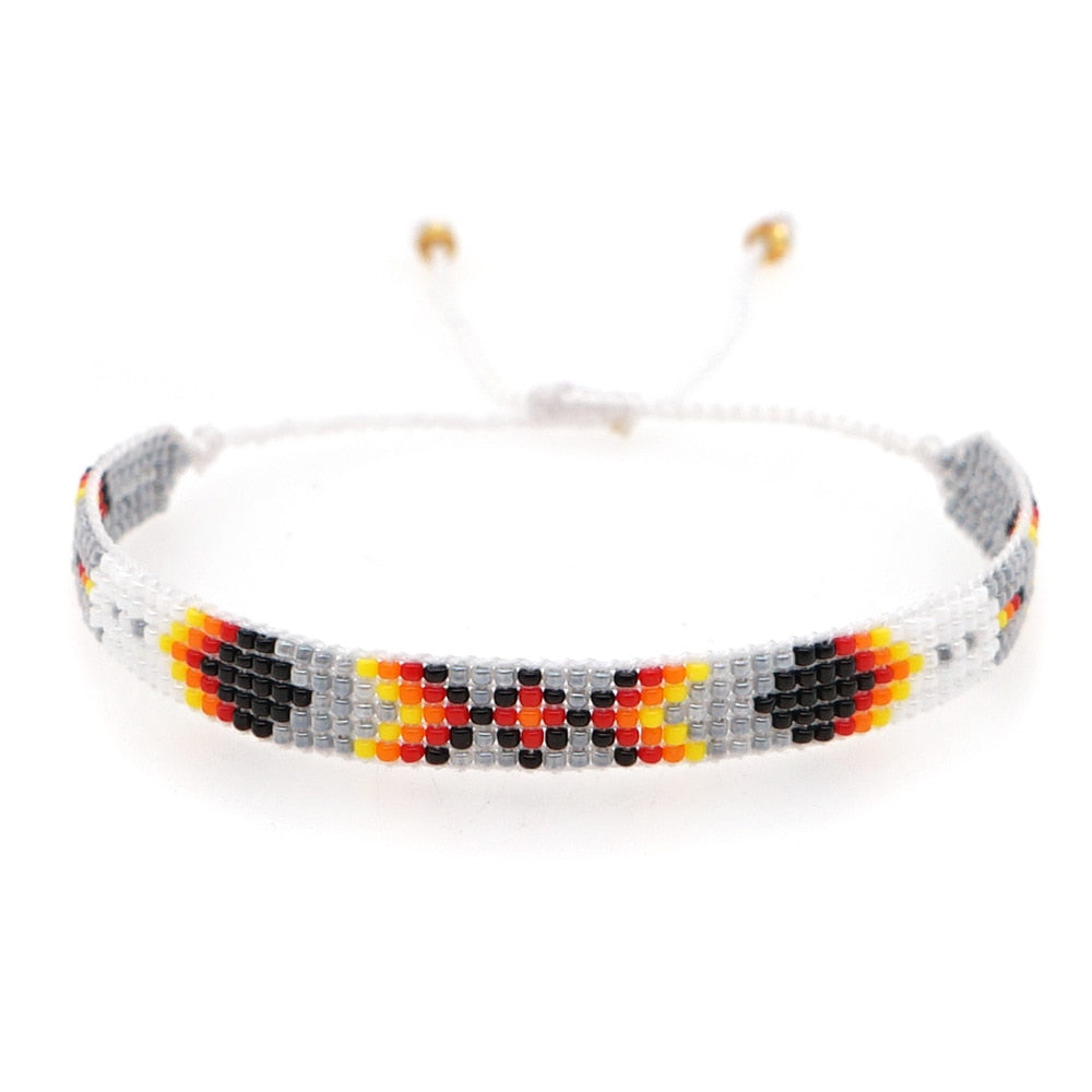 Native Hand Beaded Bracelet Adjustable