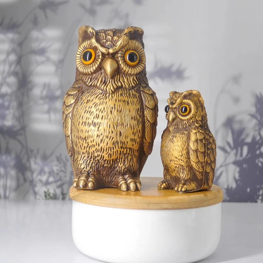 Owl Figurines Statue Sculpture Resin