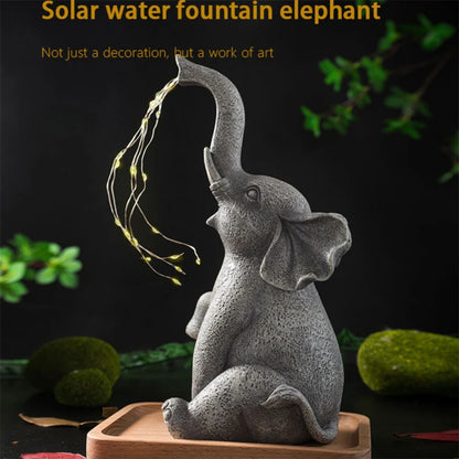 Elephant Statues String Solar Lights for Garden Decor Outdoor