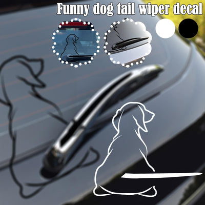 Funny Dog Moving Tail Car Sticker Window