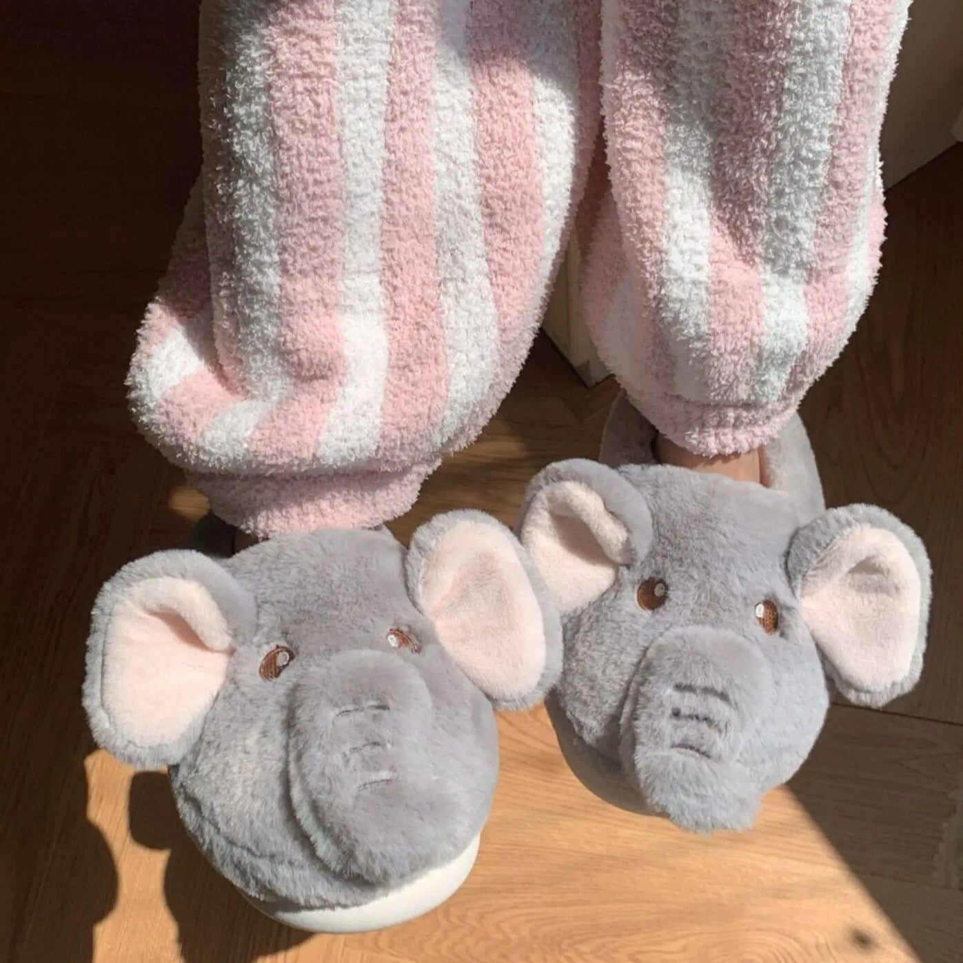 Elephant Cotton Slippers Soft Sole Cotton