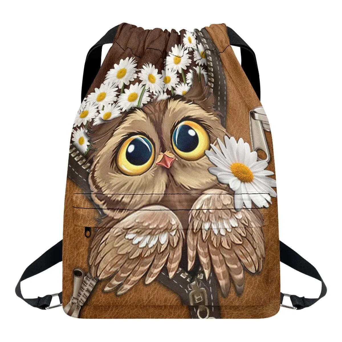 Owl Backpack Shoulder Drawstring