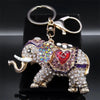 Elephant Alloy Keychain With Rhinestones