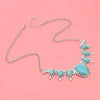 Native Turquoise V-shaped Alloy Necklace