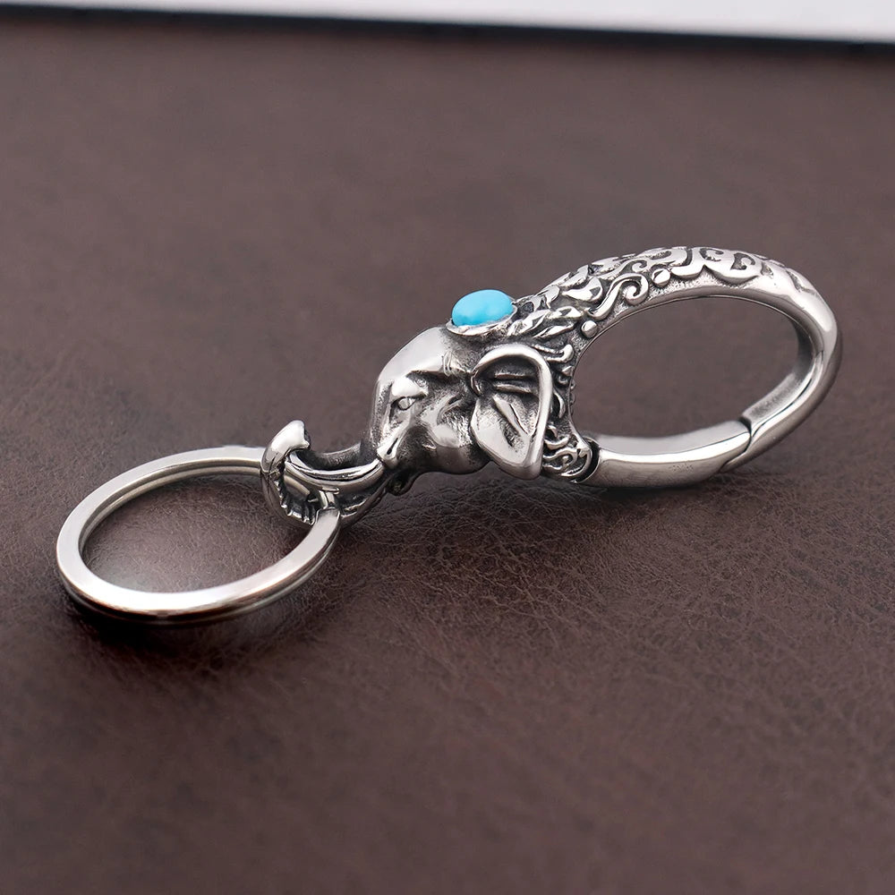 Elephant Keychains Stainless Steel