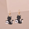 Cute Enamel Cat Earrings