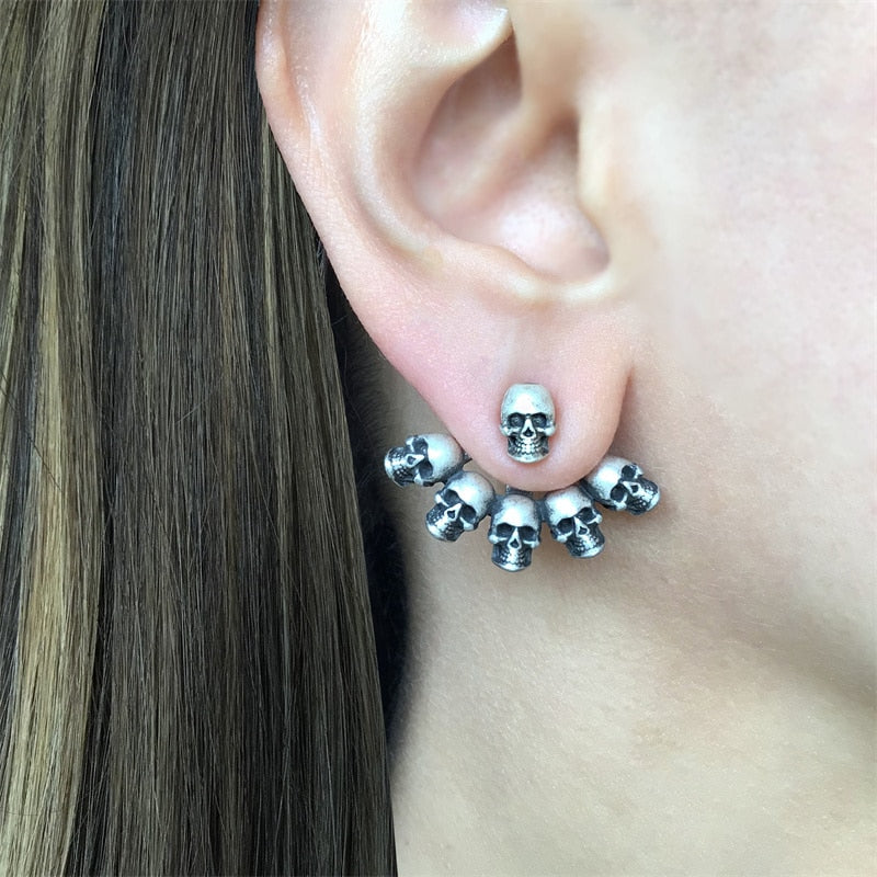 Vintage Gothic Skull Earrings For Women